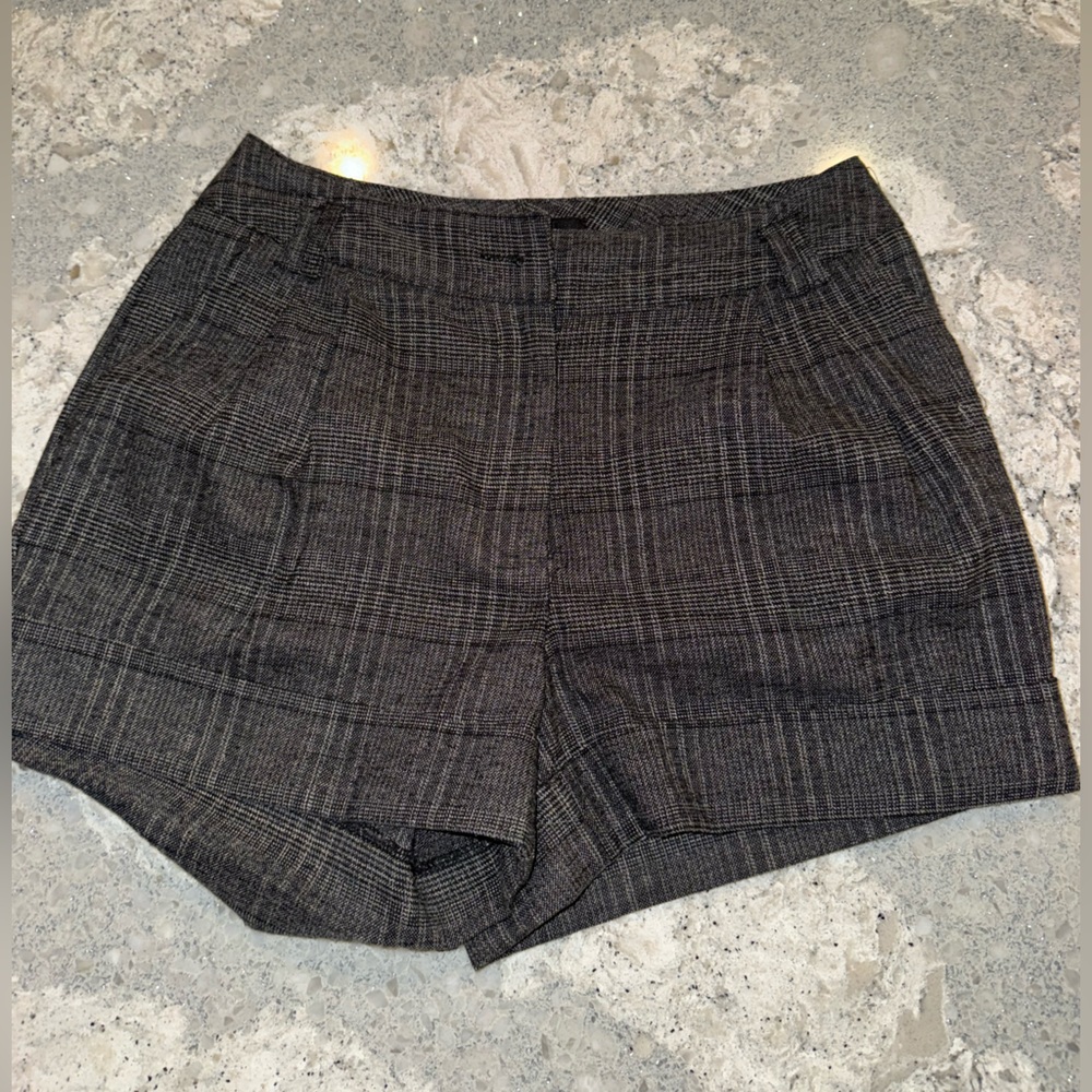 Forever 21 Black and Gray Checkered Shorts
